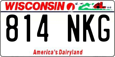 WI license plate 814NKG