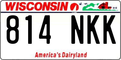 WI license plate 814NKK