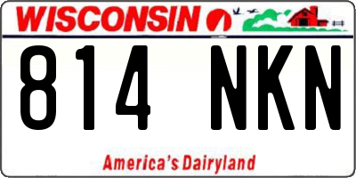WI license plate 814NKN
