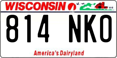 WI license plate 814NKO