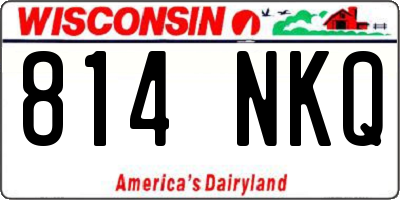 WI license plate 814NKQ