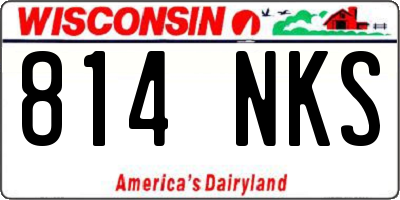 WI license plate 814NKS