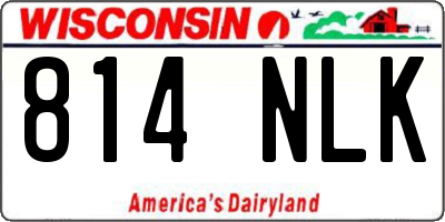 WI license plate 814NLK