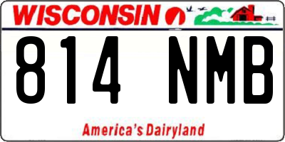 WI license plate 814NMB