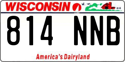 WI license plate 814NNB