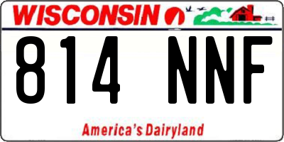 WI license plate 814NNF