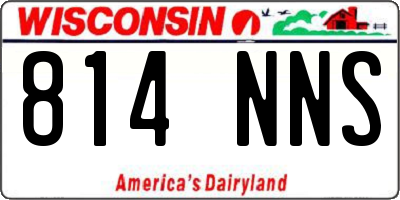 WI license plate 814NNS