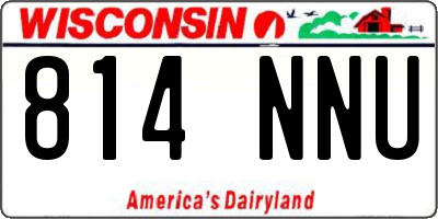 WI license plate 814NNU