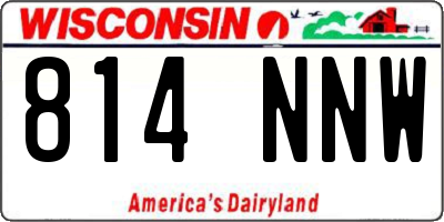 WI license plate 814NNW