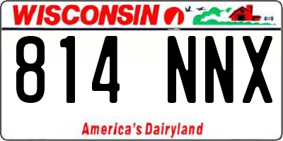 WI license plate 814NNX