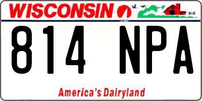 WI license plate 814NPA