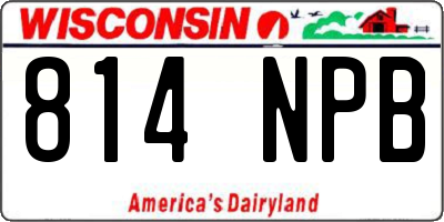 WI license plate 814NPB