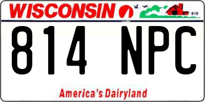 WI license plate 814NPC