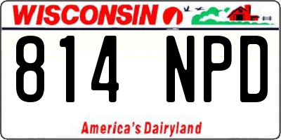 WI license plate 814NPD