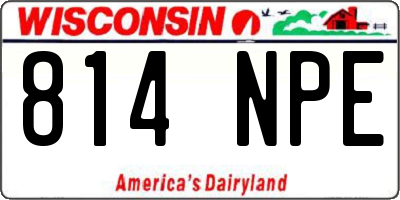 WI license plate 814NPE