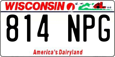 WI license plate 814NPG