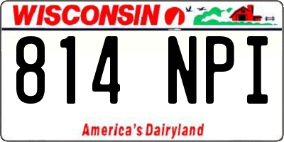 WI license plate 814NPI