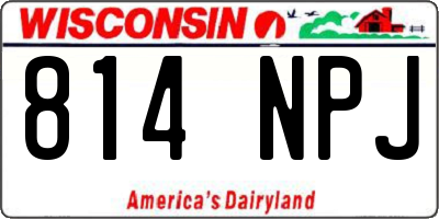 WI license plate 814NPJ