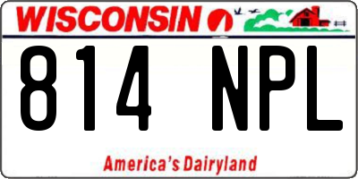 WI license plate 814NPL