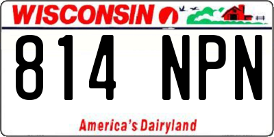 WI license plate 814NPN