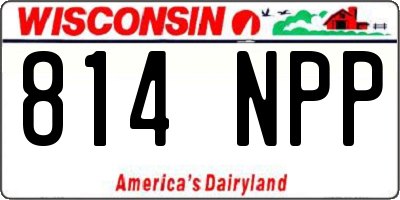 WI license plate 814NPP