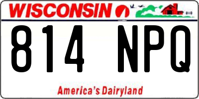 WI license plate 814NPQ