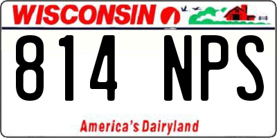 WI license plate 814NPS