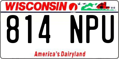 WI license plate 814NPU