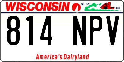 WI license plate 814NPV