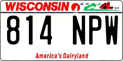 WI license plate 814NPW