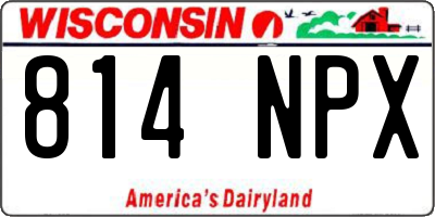 WI license plate 814NPX