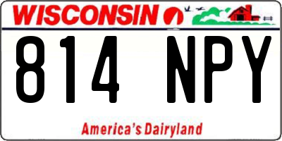 WI license plate 814NPY