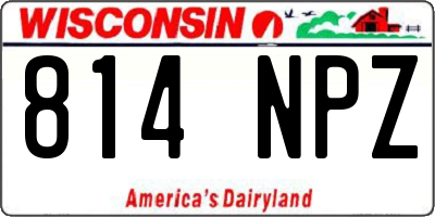 WI license plate 814NPZ