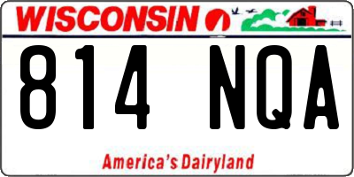 WI license plate 814NQA