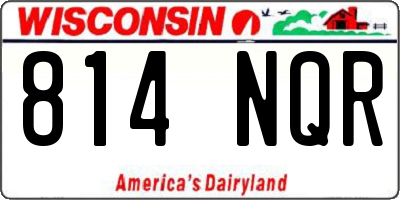 WI license plate 814NQR