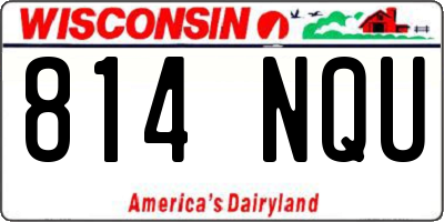 WI license plate 814NQU