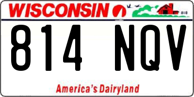 WI license plate 814NQV