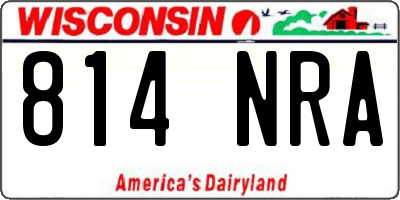 WI license plate 814NRA