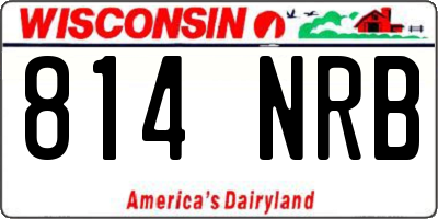 WI license plate 814NRB