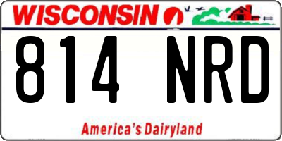 WI license plate 814NRD