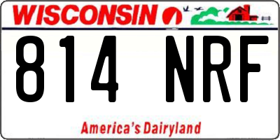 WI license plate 814NRF