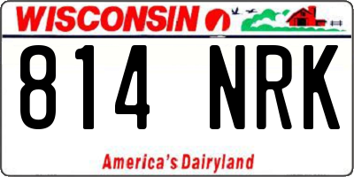 WI license plate 814NRK