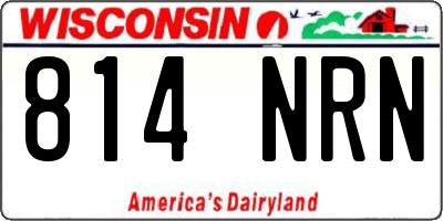 WI license plate 814NRN