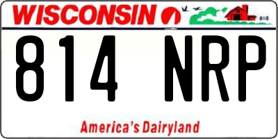 WI license plate 814NRP