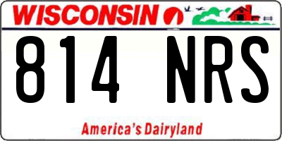 WI license plate 814NRS