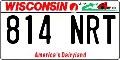 WI license plate 814NRT