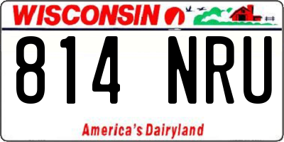 WI license plate 814NRU