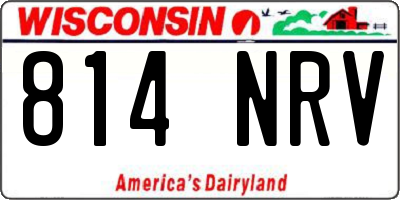 WI license plate 814NRV