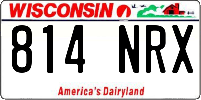 WI license plate 814NRX