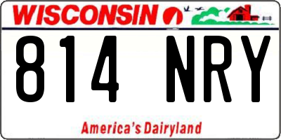 WI license plate 814NRY